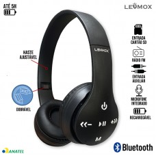 Headphone Bluetooth LEF-1021 Lehmox - Preto